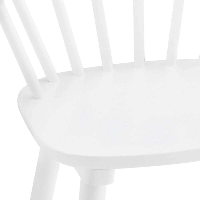 Modern Kitchen Wooden Spindle Back Armless Set of 4 Dining Chairs