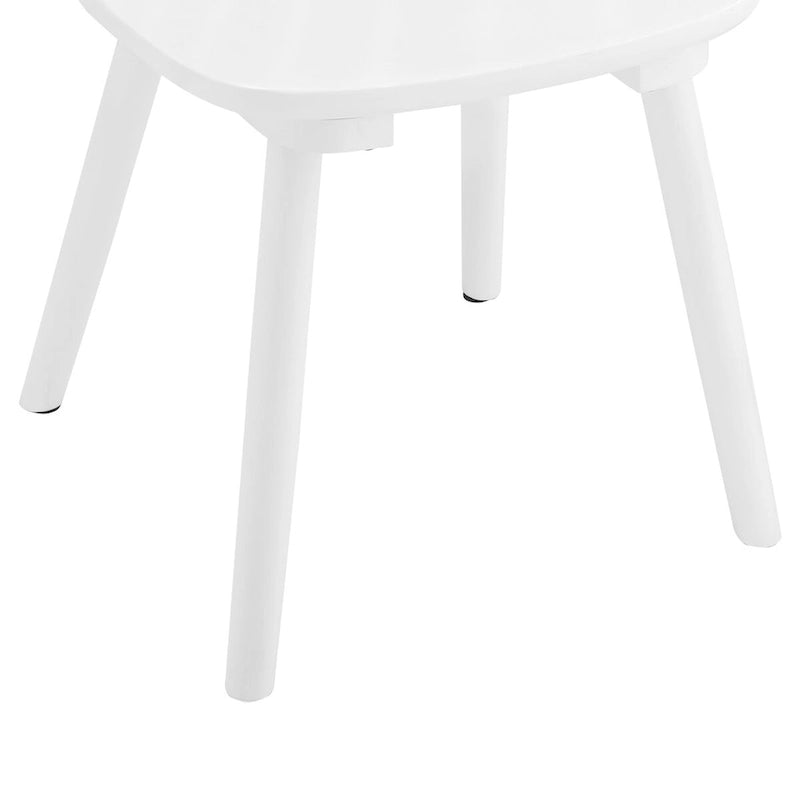 Modern Kitchen Wooden Spindle Back Armless Set of 4 Dining Chairs