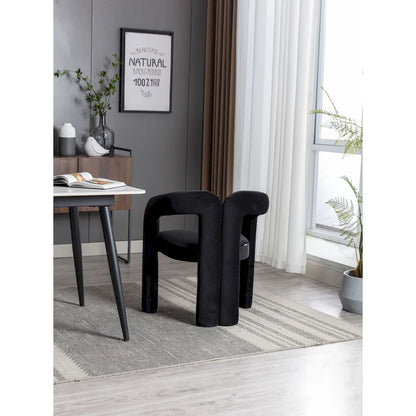 Contemporary Designed Fabric Upholstered Accent/Dining Chair /Barrel Side Chairs Kitchen Armchair for Living Room set of 2