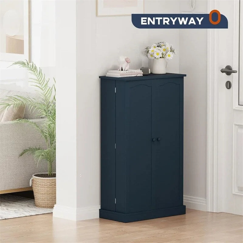 Storage Cabinet with Doors and Adjustable Shelves - 12D x 23.62W x 41H
