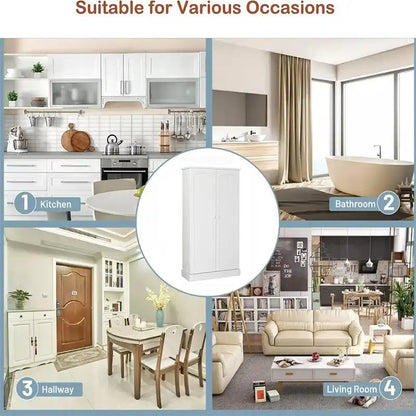 Storage Cabinet with Doors and Adjustable Shelves - 12D x 23.62W x 41H