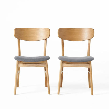 DINING CHAIR beautifully finished wood frame RUBBERWOOD LEGS UPHOLSTERED