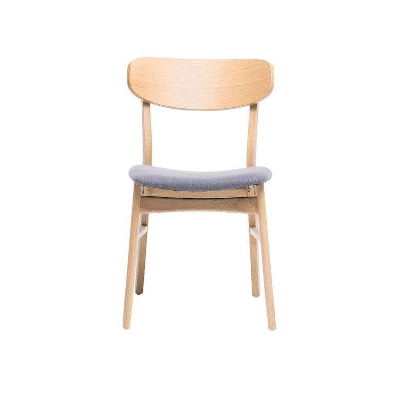 DINING CHAIR beautifully finished wood frame RUBBERWOOD LEGS UPHOLSTERED