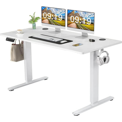 Electric Height Adjustable Standing Desk,Sit to Stand Ergonomic Computer Desk,Black,55 x 24
