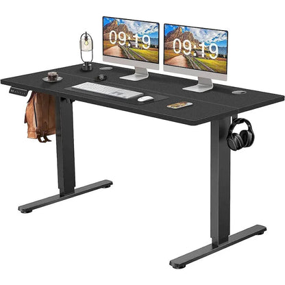 Electric Height Adjustable Standing Desk,Sit to Stand Ergonomic Computer Desk,Black,55 x 24
