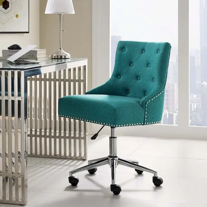 Carson Carrington Lagefors Tufted Swivel Upholstered Fabric Office Chair