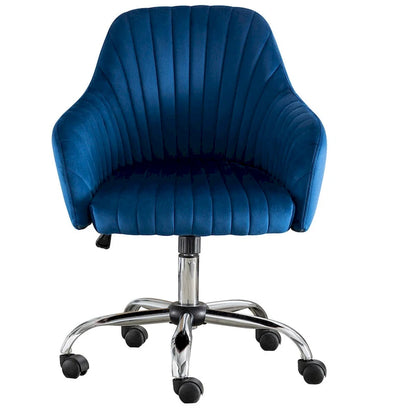 Accent chair Modern home office leisure chair with adjustable velvet height and adjustable casters