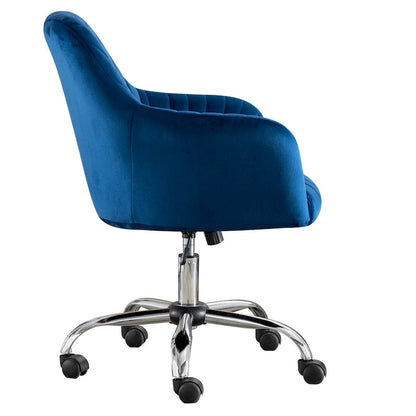 Accent chair Modern home office leisure chair with adjustable velvet height and adjustable casters