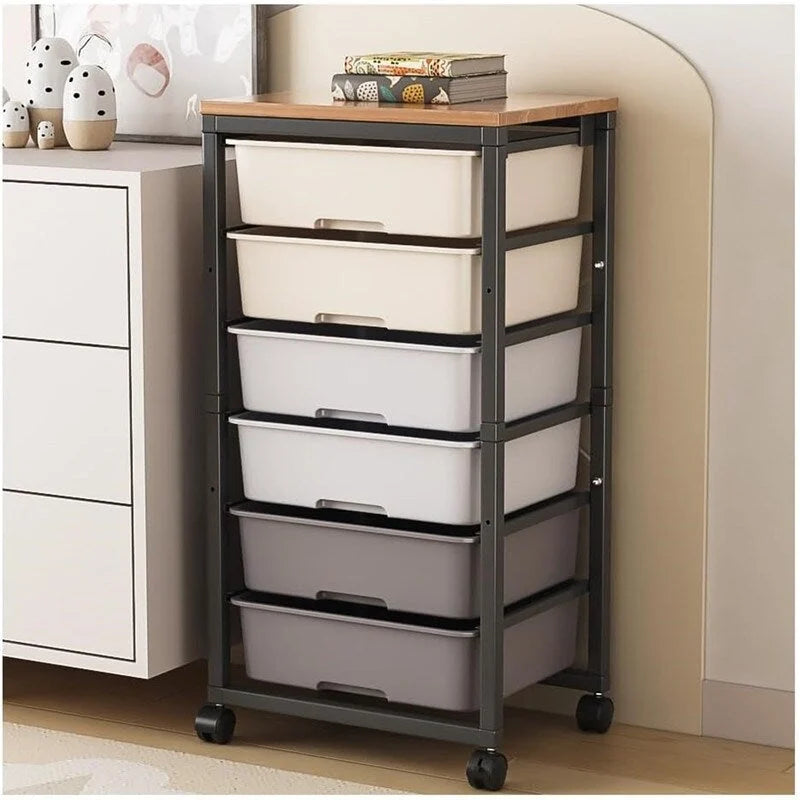 Rolling Storage Cart with 6 Drawers - 12.99D x 16.3W x 34.4H