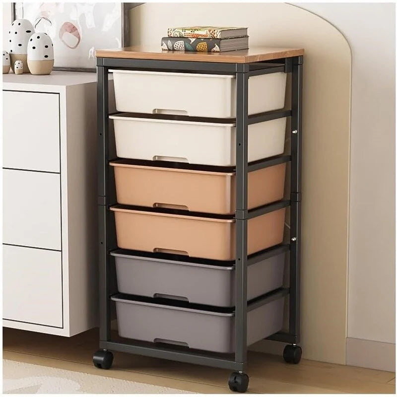 Rolling Storage Cart with 6 Drawers - 12.99D x 16.3W x 34.4H
