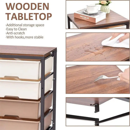 Rolling Storage Cart with 6 Drawers - 12.99D x 16.3W x 34.4H