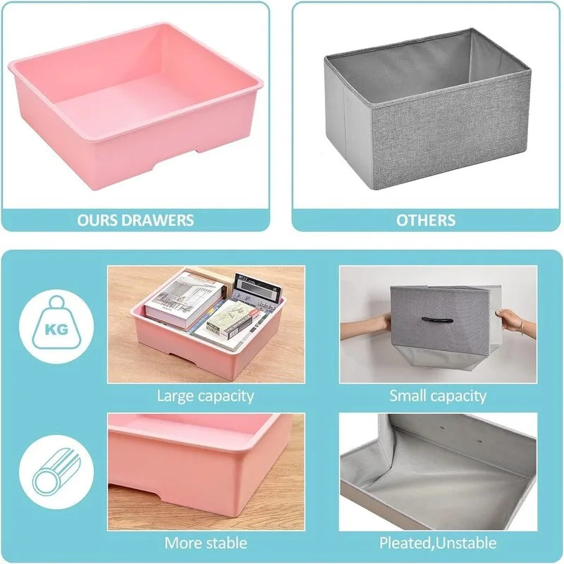 Rolling Storage Cart with 6 Drawers - 12.99D x 16.3W x 34.4H