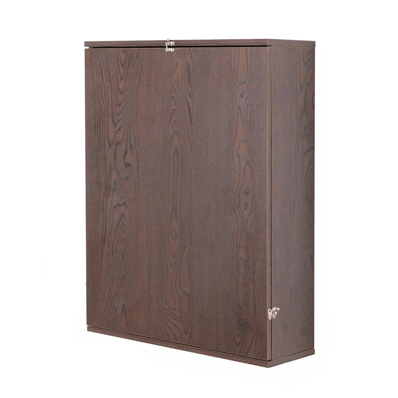 Wall Mount Laptop Fold-out Desk with Shelves