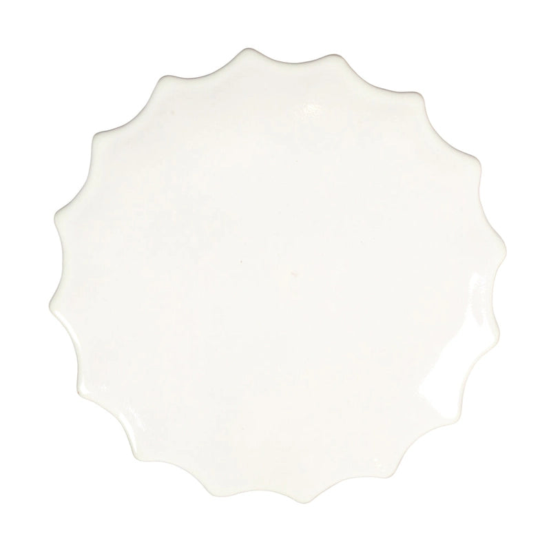 Elegant Sculpted Stoneware Stool - 15.3L x 15.3W x 19.8H