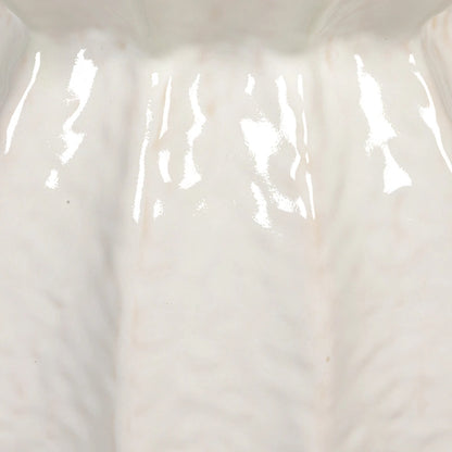 Elegant Sculpted Stoneware Stool - 15.3L x 15.3W x 19.8H