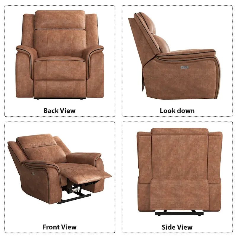 Manual reclining chair with soft and comfortable cushions