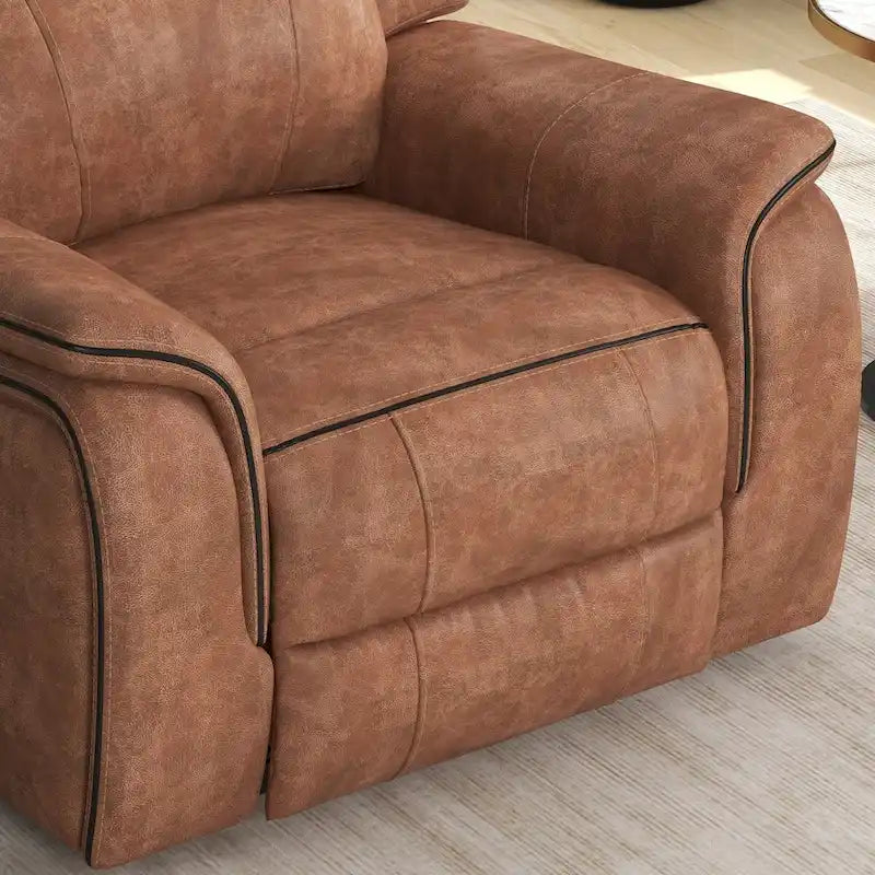 Manual reclining chair with soft and comfortable cushions