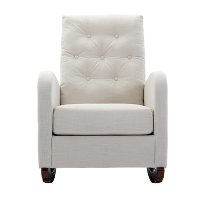High Back Rocking Chair Nursery Chair, Padded Seat Armchair