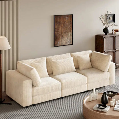 105 3 Seater Sofa with Removable Back Cushions and 5 Pillows