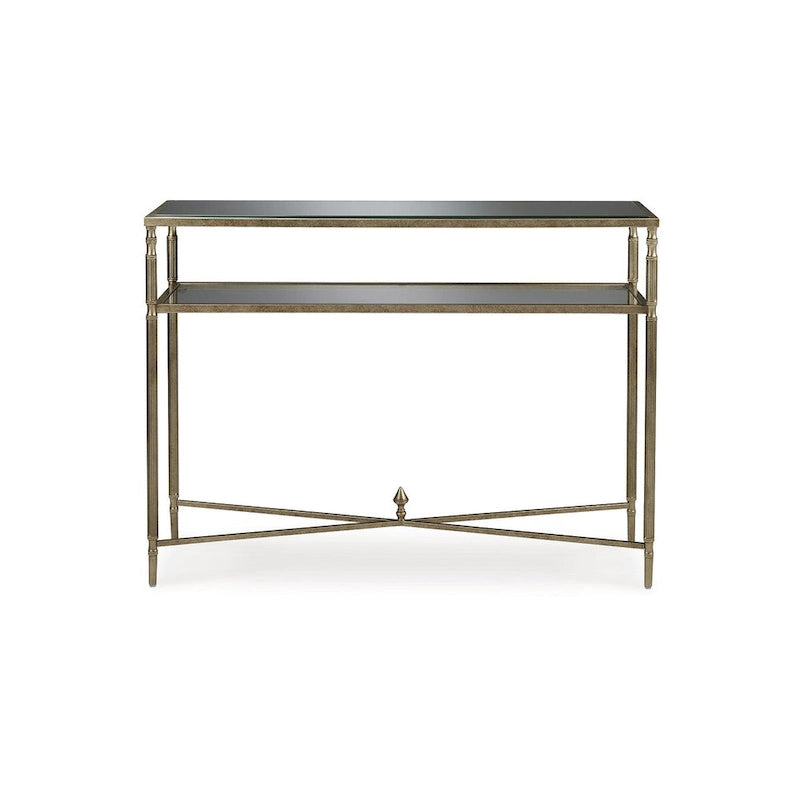 Signature Design by Ashley Cloverty Aged Gold Sofa Table - 45 W x 14 D x 33 H
