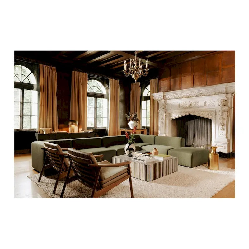 Macari Art Deco Polised Aluminum Accent Table - 14.5W x 14.5D x 21H