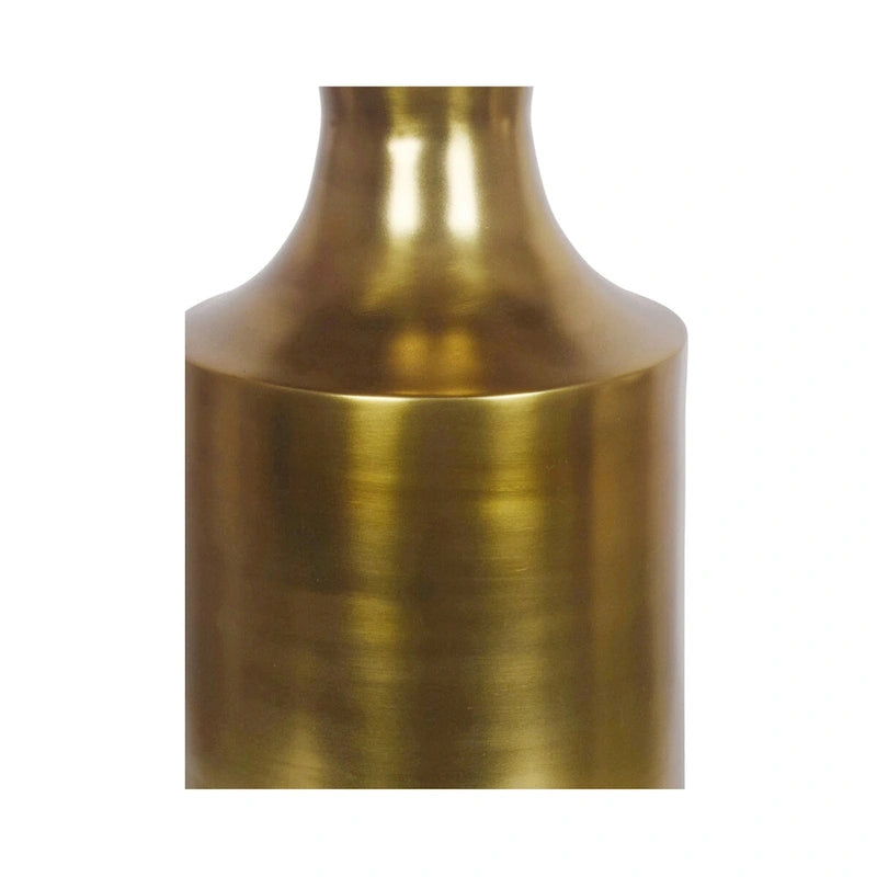 Macari Art Deco Polised Aluminum Accent Table - 14.5W x 14.5D x 21H