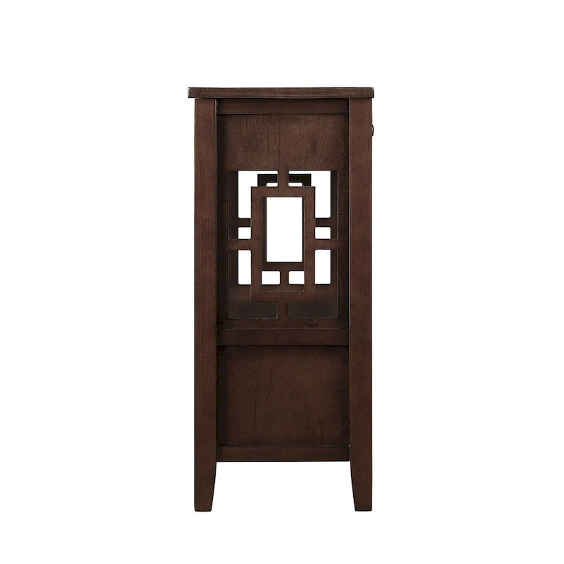 36 Farmhouse Pine Wood Console Table Entry Sofa Table with 4 Drawers & 1 Storage Shelf