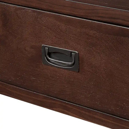 36 Farmhouse Pine Wood Console Table Entry Sofa Table with 4 Drawers & 1 Storage Shelf