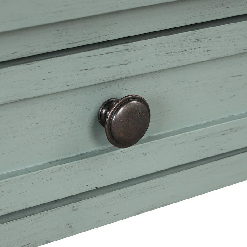 36 Farmhouse Pine Wood Console Table Entry Sofa Table with 4 Drawers & 1 Storage Shelf