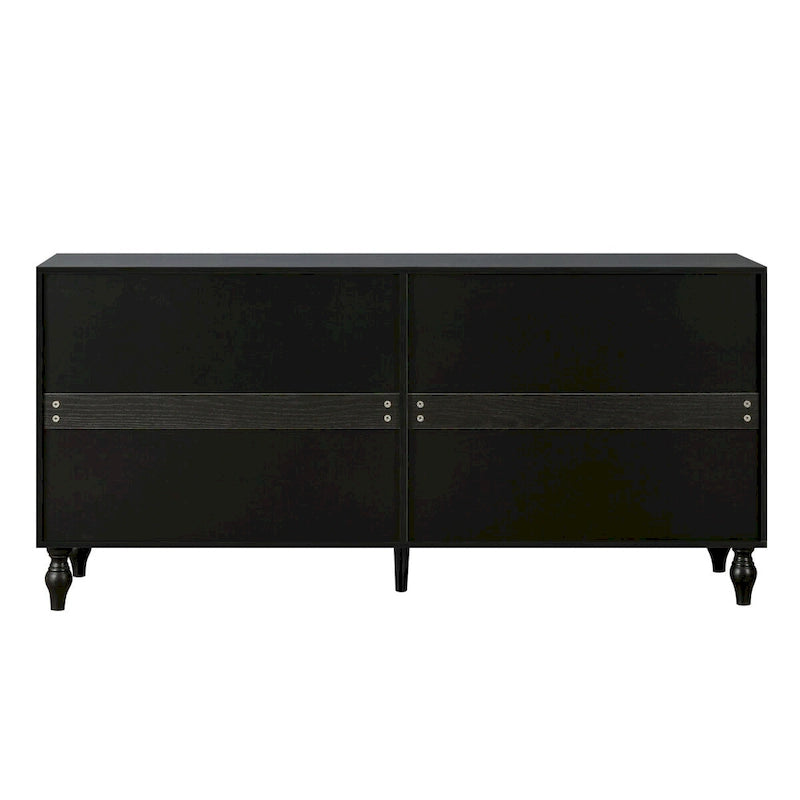 Carved Symmetrical Design Door Sideboard