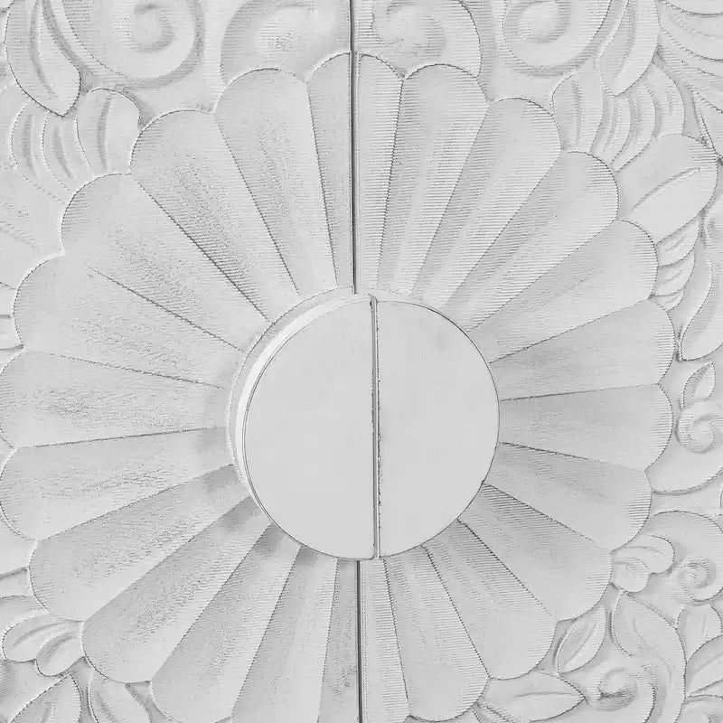 Carved Symmetrical Design Door Sideboard