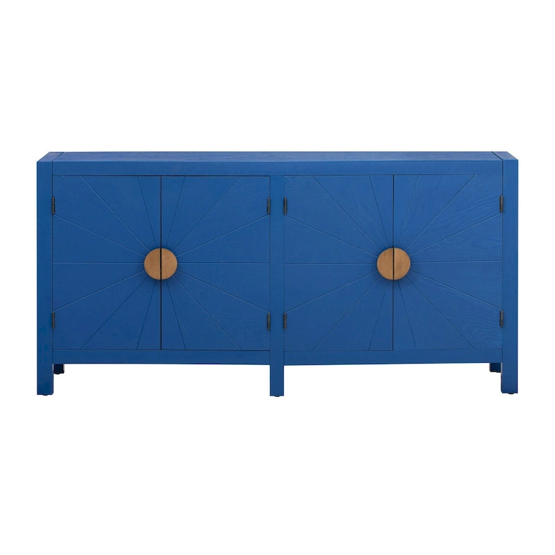 Ash Veneer 60 Sideboard Cabinet with Adjustable Shelves