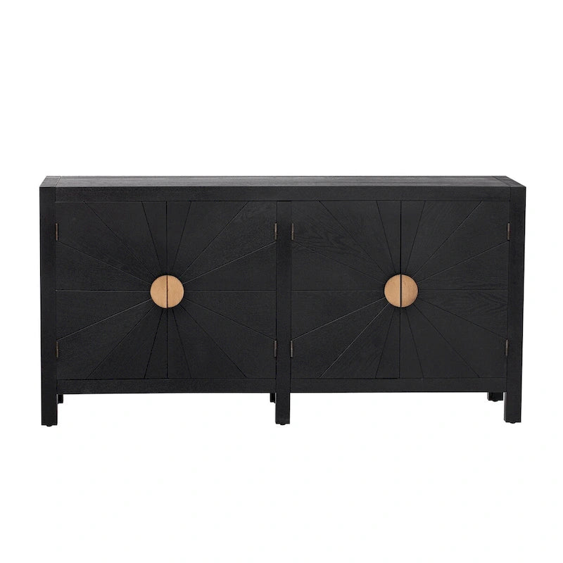 Ash Veneer 60 Sideboard Cabinet with Adjustable Shelves