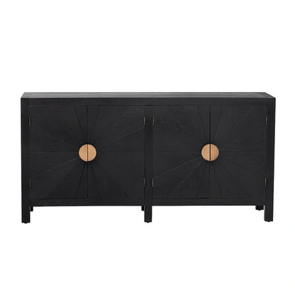 Ash Veneer 60 Sideboard Cabinet with Adjustable Shelves