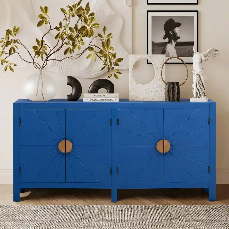 Ash Veneer 60 Sideboard Cabinet with Adjustable Shelves