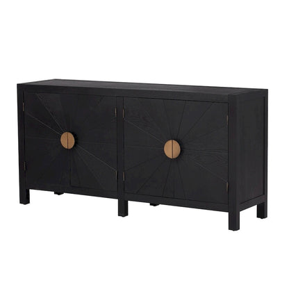 Ash Veneer 60 Sideboard Cabinet with Adjustable Shelves