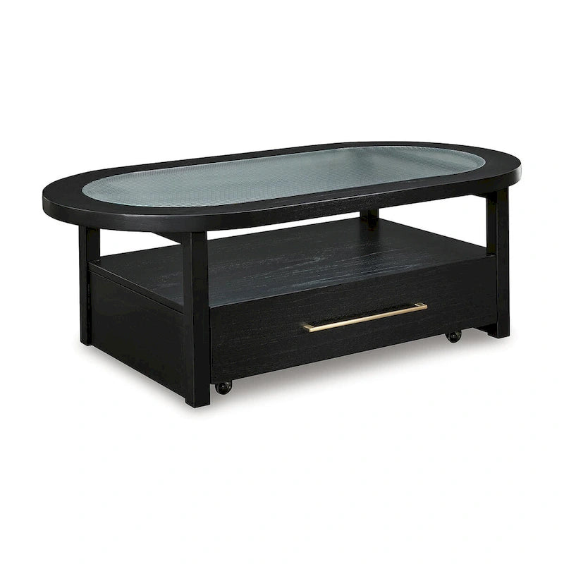 Signature Design by Ashley Winbardi Black/Gray Coffee Table - 52 W x 28 D x 18.25 H