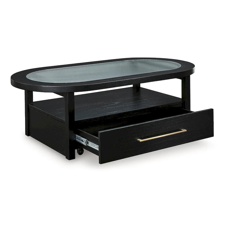 Signature Design by Ashley Winbardi Black/Gray Coffee Table - 52 W x 28 D x 18.25 H