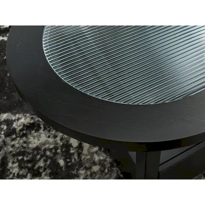 Signature Design by Ashley Winbardi Black/Gray Coffee Table - 52 W x 28 D x 18.25 H