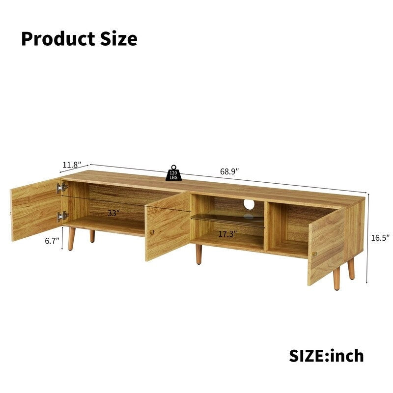 68.9W Modern TV Stand for TVs up to 70 Inches - 65 inches