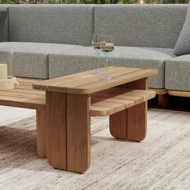 Classic Home Hudson 31 Teak Wood Outdoor Coffee Table