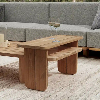 Classic Home Hudson 31 Teak Wood Outdoor Coffee Table