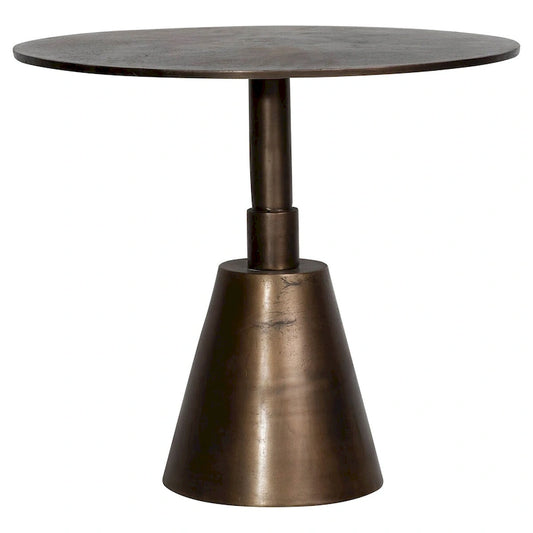 Blake 34-inch Round Aluminum Oil Brass Finished Pedestal Base BistroTable