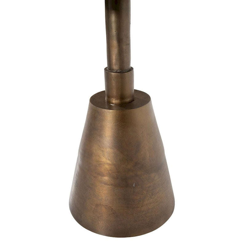 Blake 34-inch Round Aluminum Oil Brass Finished Pedestal Base BistroTable