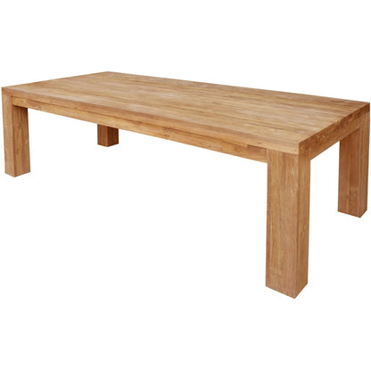 Chic Teak Recycled Teak Wood Marbella Rectangular Dining Table, 102 Inch