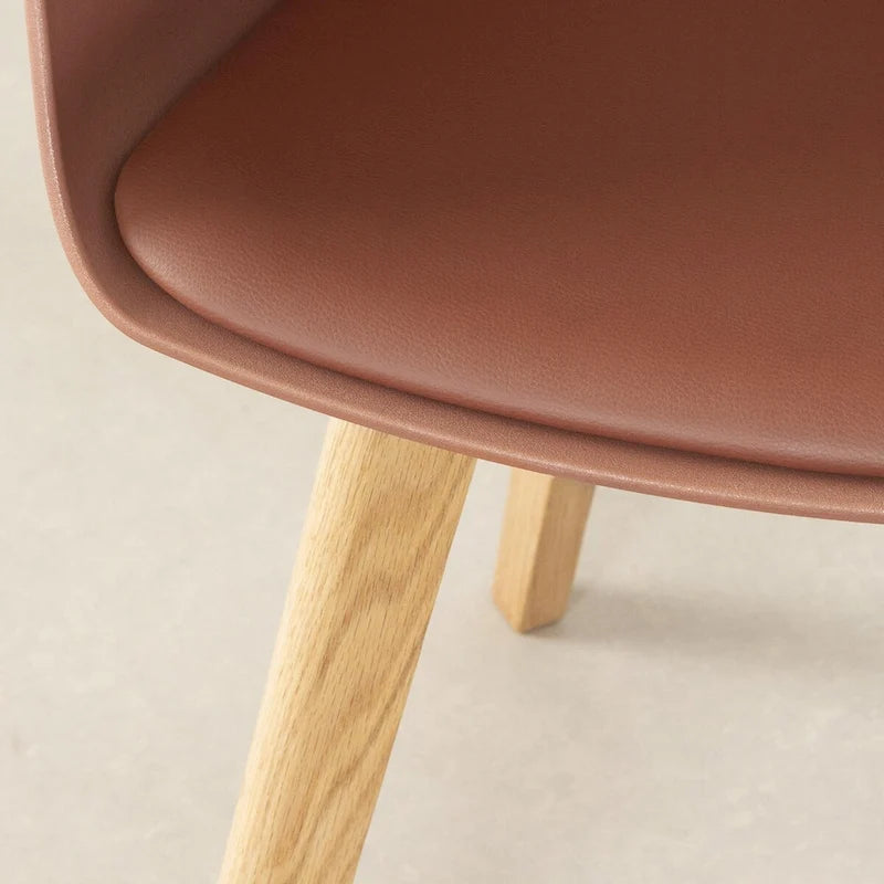 Flam Set of 2 Dinning Chair with Beech Wood Legs