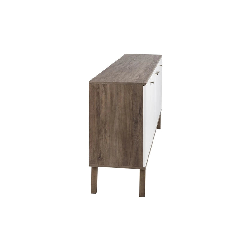Prepac Milo Mid-Century Modern 4-Door Buffet - 64 W x 32 H x 16 D