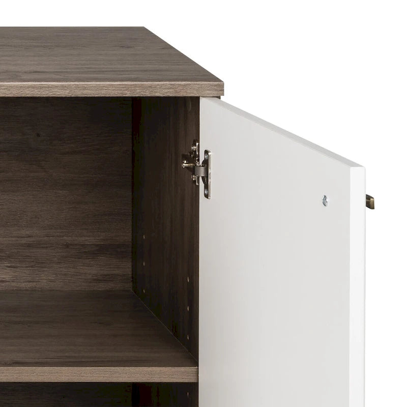 Prepac Milo Mid-Century Modern 4-Door Buffet - 64 W x 32 H x 16 D