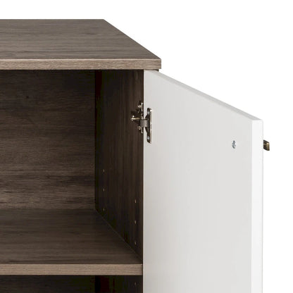 Prepac Milo Mid-Century Modern 4-Door Buffet - 64 W x 32 H x 16 D