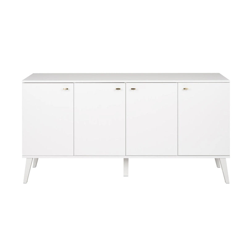 Prepac Milo Mid-Century Modern 4-Door Buffet - 64 W x 32 H x 16 D